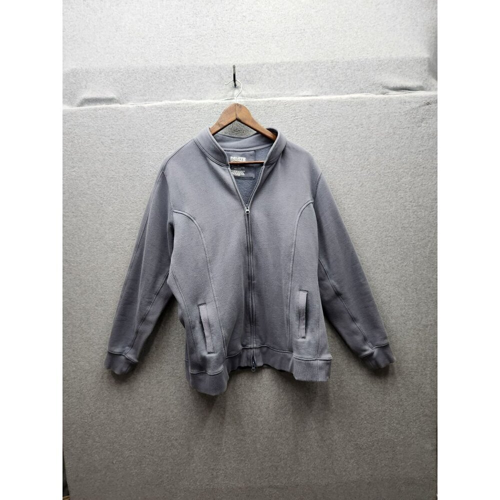 Duluth Trading Co. Gray Full-Zip Sweatshirt Jacket XL Cotton/Polyester Blen